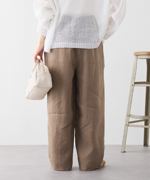 PUAL CE CIN(ピュアルセシン)の「【セットアップ対応】ラミーウエストゴムイージーパンツ(その他パンツ・レディース・ブラック/モカ・FREE)」の7枚目の写真