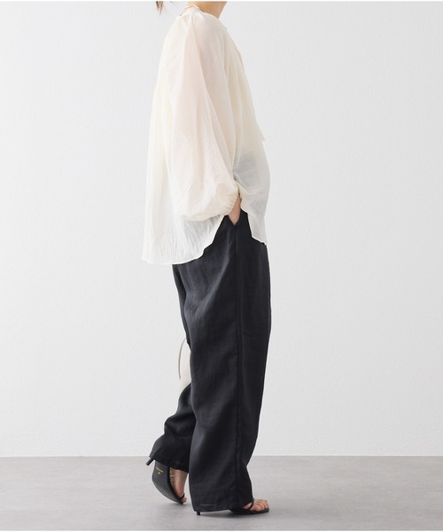 PUAL CE CIN(ピュアルセシン)の「【セットアップ対応】ラミーウエストゴムイージーパンツ(その他パンツ・レディース・ブラック/モカ・FREE)」の15枚目の写真