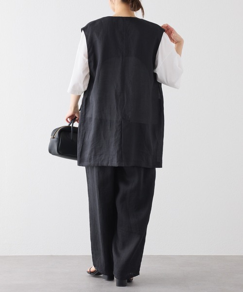 PUAL CE CIN(ピュアルセシン)の「【セットアップ対応】ラミーウエストゴムイージーパンツ(その他パンツ・レディース・ブラック/モカ・FREE)」の19枚目の写真