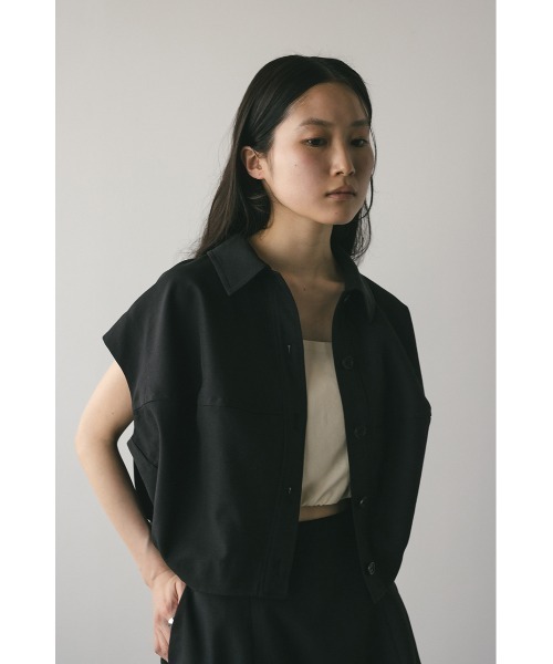 STYLEMIXER（スタイルミキサー）の「フォルムショートベスト（シャツ/ブラウス・レディース・アイボリー/ブラック/ブラウン・FREE）」の18枚目の写真