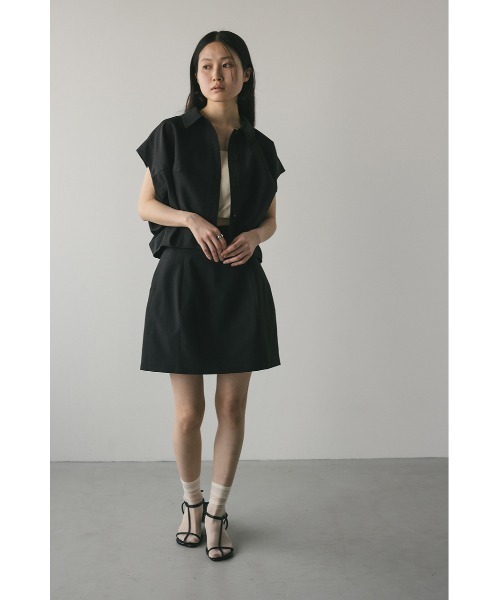 【新品未使用】stylemixer フォルムショートベスト　茶色 フォルムショートベスト（シャツ/ブラウス）｜STYLEMIXER