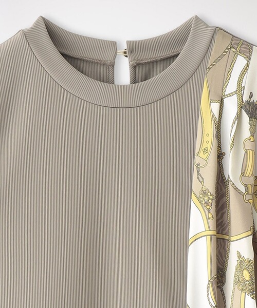 LOVELESS（ラブレス）の「スカーフサイドブロッキングワンピース（ワンピース・レディース・ネイビー/ベージュ系その他/ブラック・36/34）」の16枚目の写真