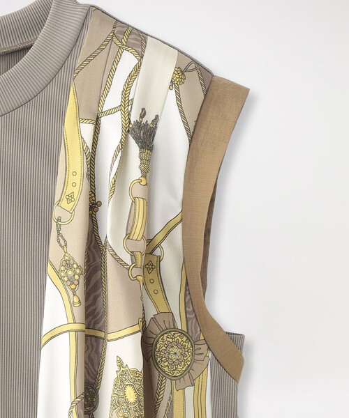 LOVELESS（ラブレス）の「スカーフサイドブロッキングワンピース（ワンピース・レディース・ネイビー/ベージュ系その他/ブラック・36/34）」の15枚目の写真