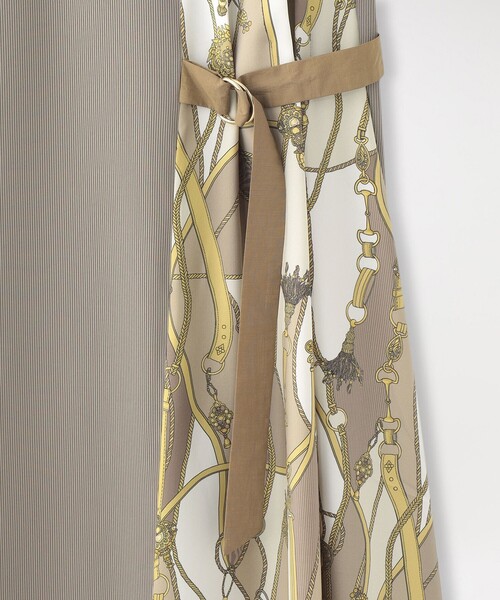 LOVELESS（ラブレス）の「スカーフサイドブロッキングワンピース（ワンピース・レディース・ネイビー/ベージュ系その他/ブラック・36/34）」の11枚目の写真