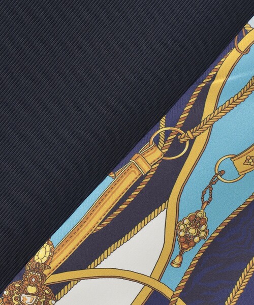 LOVELESS（ラブレス）の「スカーフサイドブロッキングワンピース（ワンピース・レディース・ネイビー/ベージュ系その他/ブラック・36/34）」の9枚目の写真