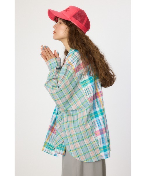 RODEO CROWNS WIDE BOWL（ロデオクラウンズワイドボウル）の「クレイジーチェックシャツ（シャツ/ブラウス・レディース・ピンク系その他/ブラック系その他/ブルー系その他・FREE）」の20枚目の写真