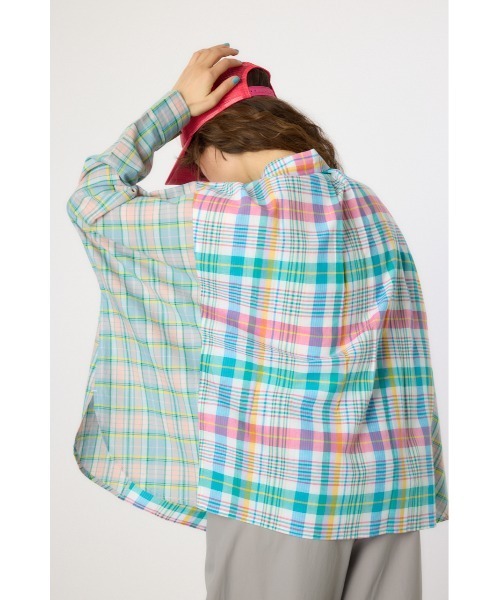 RODEO CROWNS WIDE BOWL（ロデオクラウンズワイドボウル）の「クレイジーチェックシャツ（シャツ/ブラウス・レディース・ピンク系その他/ブラック系その他/ブルー系その他・FREE）」の19枚目の写真