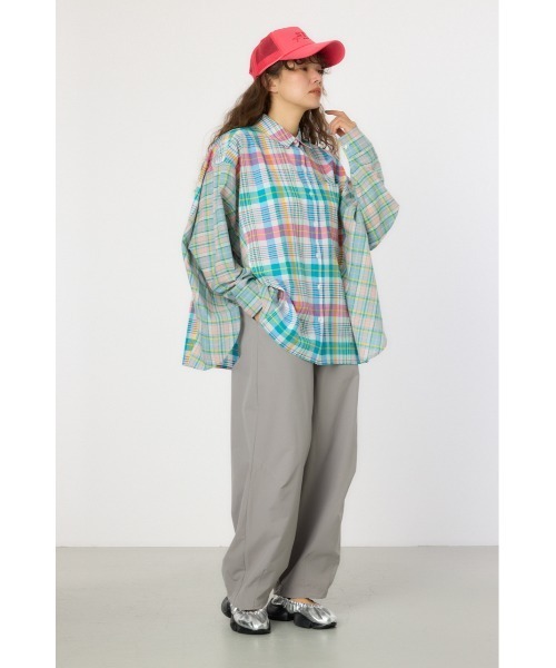 RODEO CROWNS WIDE BOWL（ロデオクラウンズワイドボウル）の「クレイジーチェックシャツ（シャツ/ブラウス・レディース・ピンク系その他/ブラック系その他/ブルー系その他・FREE）」の18枚目の写真