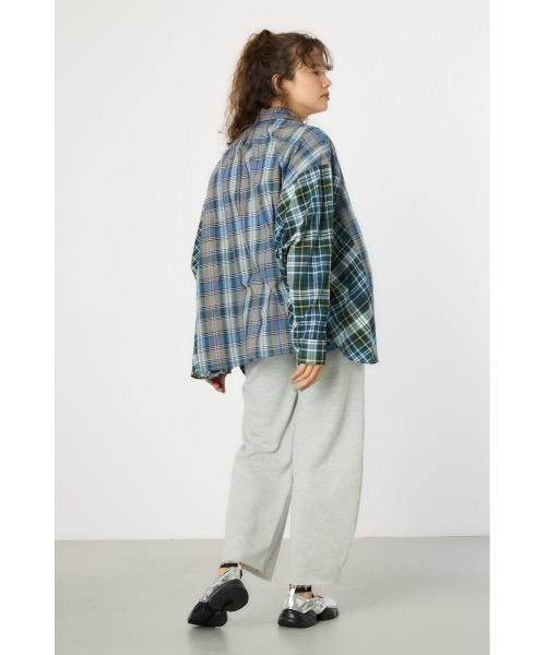 RODEO CROWNS WIDE BOWL（ロデオクラウンズワイドボウル）の「クレイジーチェックシャツ（シャツ/ブラウス・レディース・ピンク系その他/ブラック系その他/ブルー系その他・FREE）」の11枚目の写真