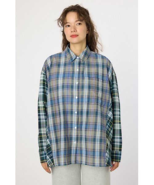 RODEO CROWNS WIDE BOWL（ロデオクラウンズワイドボウル）の「クレイジーチェックシャツ（シャツ/ブラウス・レディース・ピンク系その他/ブラック系その他/ブルー系その他・FREE）」の10枚目の写真