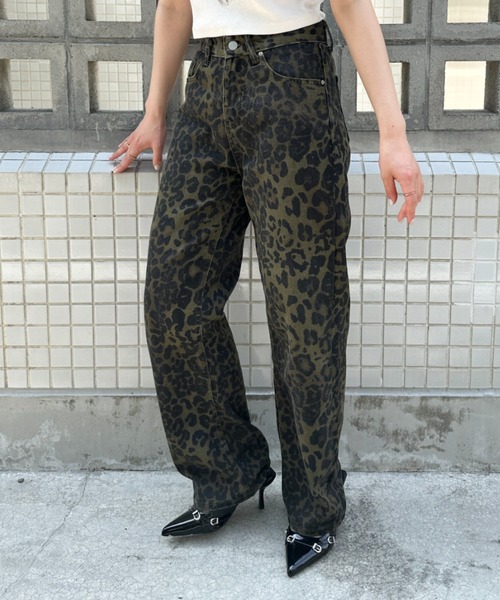 ZARA レオパード柄 ワイドパンツ ザラ パンツ ボトムス ワイド レオパード柄 レディース Sサイズ