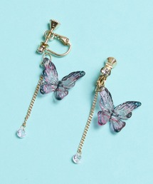 gargle | gargle ガーグル：サイエンスシリーズ　クリアパピヨン　蝶　チョウ　イヤリング(イヤリング)