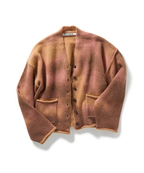 PERVERZE（パーバーズ）の「Face Hand Knit Cardigan（ニット/セーター
