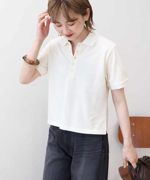 AMERICAN HOLIC(アメリカンホリック)の「カノコポロシャツ(ポロシャツ・レディース・アイボリー/ブラック/チョコ・M/L)」の3枚目の写真