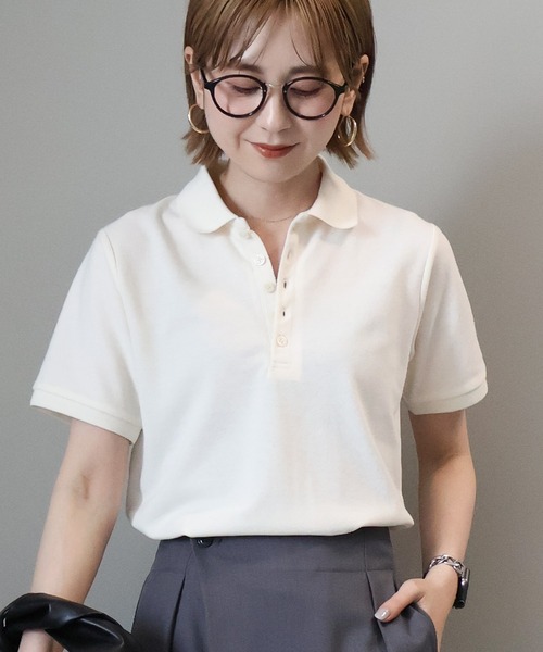 AMERICAN HOLIC(アメリカンホリック)の「カノコポロシャツ(ポロシャツ・レディース・アイボリー/ブラック/チョコ・M/L)」の21枚目の写真