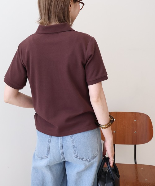 AMERICAN HOLIC(アメリカンホリック)の「カノコポロシャツ(ポロシャツ・レディース・アイボリー/ブラック/チョコ・M/L)」の8枚目の写真