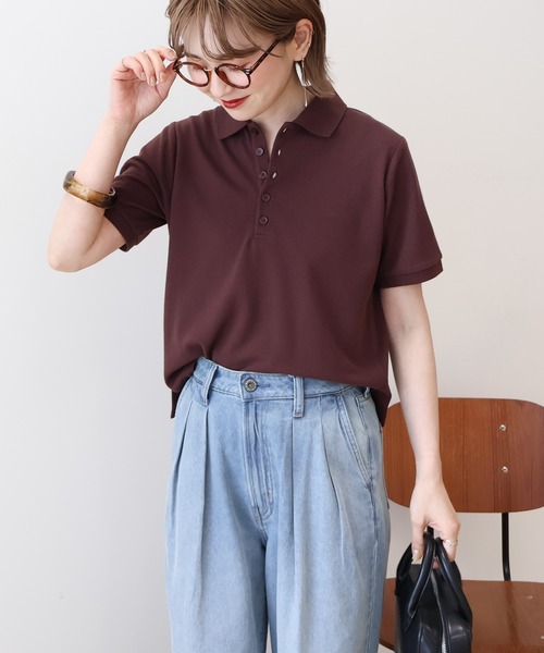 AMERICAN HOLIC(アメリカンホリック)の「カノコポロシャツ(ポロシャツ・レディース・アイボリー/ブラック/チョコ・M/L)」の9枚目の写真