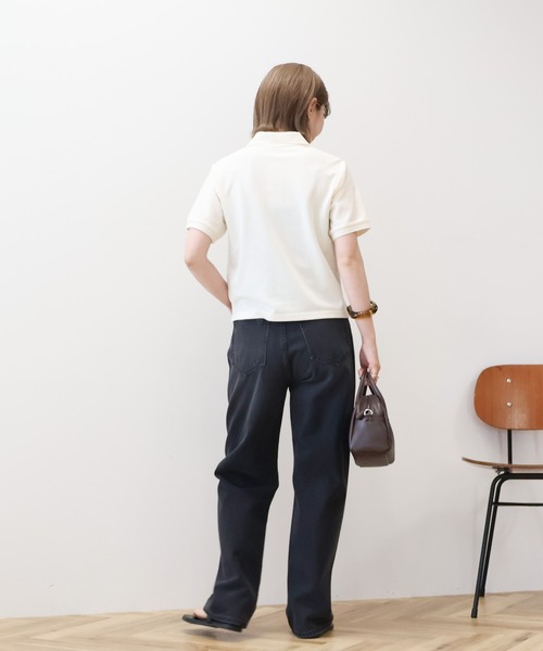 AMERICAN HOLIC(アメリカンホリック)の「カノコポロシャツ(ポロシャツ・レディース・アイボリー/ブラック/チョコ・M/L)」の12枚目の写真