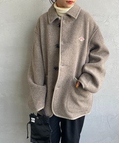 DANTON / ウール パイル コート（ノーカラーコート）｜DANTON