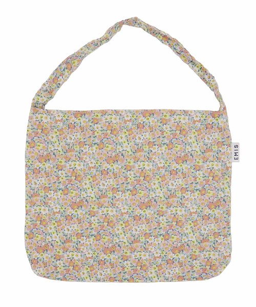 EMIS(イミス)の「PASTEL FLOWER CORDUROY ECO BAG(エコバッグ/サブバッグ・レディース・ピンク/グリーン・FREE)」の1枚目の写真