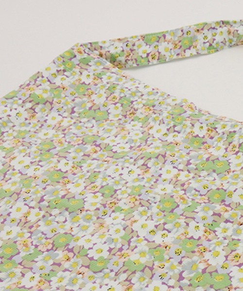 EMIS(イミス)の「PASTEL FLOWER CORDUROY ECO BAG(エコバッグ/サブバッグ・レディース・ピンク/グリーン・FREE)」の8枚目の写真