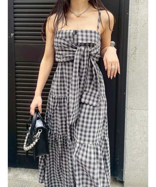 EVRIS(エヴリス)の「シャツデザインロングキャミワンピース(ワンピース・レディース・ブラック/ブルー/ホワイト/その他1・FREE)」の9枚目の写真