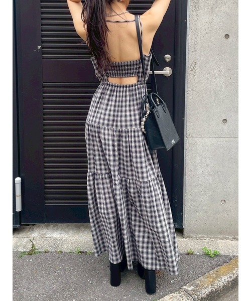 EVRIS(エヴリス)の「シャツデザインロングキャミワンピース(ワンピース・レディース・ブラック/ブルー/ホワイト/その他1・FREE)」の7枚目の写真