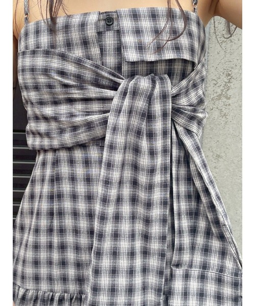 EVRIS(エヴリス)の「シャツデザインロングキャミワンピース(ワンピース・レディース・ブラック/ブルー/ホワイト/その他1・FREE)」の10枚目の写真