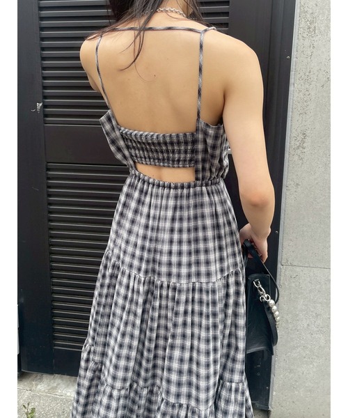 EVRIS(エヴリス)の「シャツデザインロングキャミワンピース(ワンピース・レディース・ブラック/ブルー/ホワイト/その他1・FREE)」の8枚目の写真