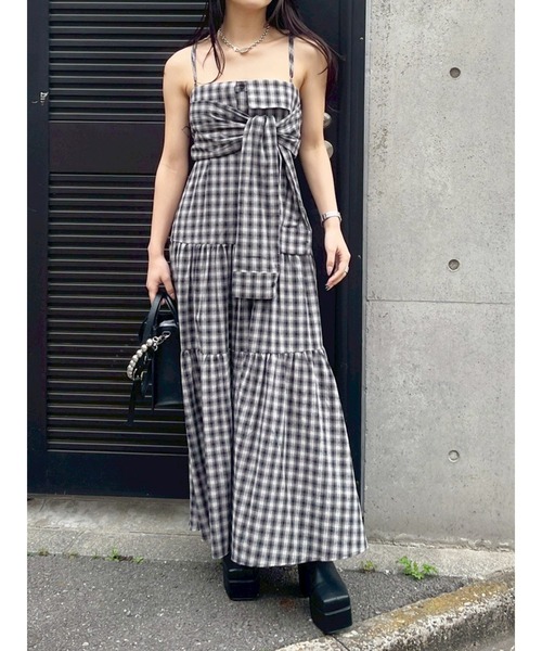 EVRIS(エヴリス)の「シャツデザインロングキャミワンピース(ワンピース・レディース・ブラック/ブルー/ホワイト/その他1・FREE)」の5枚目の写真