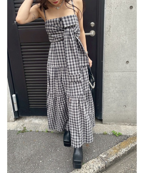 EVRIS(エヴリス)の「シャツデザインロングキャミワンピース(ワンピース・レディース・ブラック/ブルー/ホワイト/その他1・FREE)」の6枚目の写真