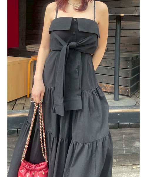 EVRIS(エヴリス)の「シャツデザインロングキャミワンピース(ワンピース・レディース・ブラック/ブルー/ホワイト/その他1・FREE)」の16枚目の写真