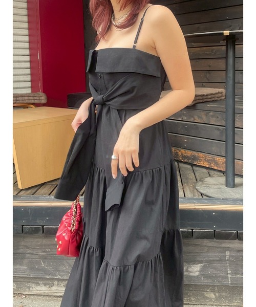 EVRIS(エヴリス)の「シャツデザインロングキャミワンピース(ワンピース・レディース・ブラック/ブルー/ホワイト/その他1・FREE)」の17枚目の写真