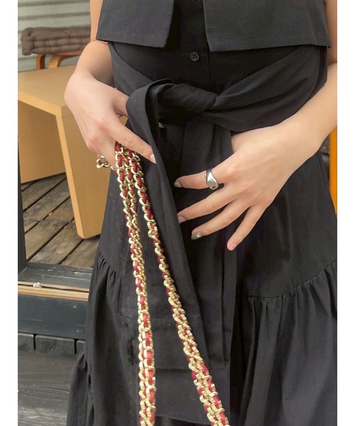 EVRIS(エヴリス)の「シャツデザインロングキャミワンピース(ワンピース・レディース・ブラック/ブルー/ホワイト/その他1・FREE)」の20枚目の写真