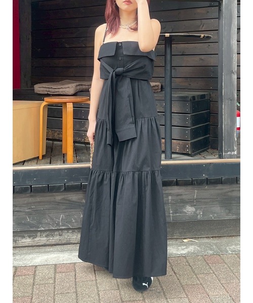 EVRIS(エヴリス)の「シャツデザインロングキャミワンピース(ワンピース・レディース・ブラック/ブルー/ホワイト/その他1・FREE)」の13枚目の写真