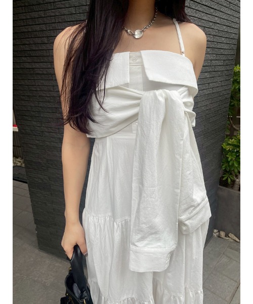 EVRIS(エヴリス)の「シャツデザインロングキャミワンピース(ワンピース・レディース・ブラック/ブルー/ホワイト/その他1・FREE)」の22枚目の写真