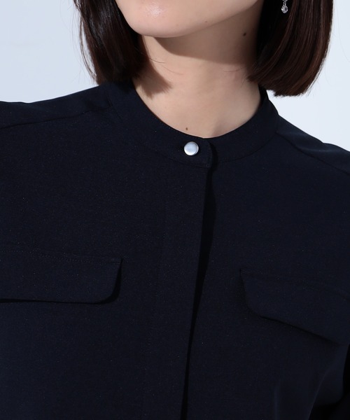 GALLORIA（ギャローリア）の「接触冷感　両ポケブラウス（シャツ/ブラウス・レディース・ベージュ/ネイビー・LL/S/M/L）」の8枚目の写真