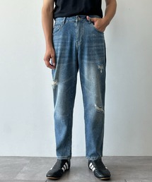 LOWO（ロワ）の「綿混クラッシュ加工デニムパンツ（デニムパンツ）」