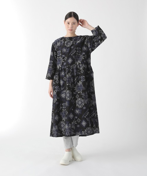 【極美品】プランテーション メランジクロス コットンワンピース 極美品】プランテーション メランジクロス コットンワンピース