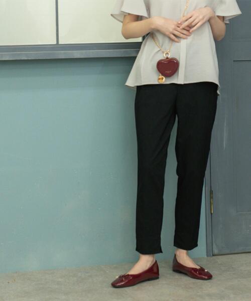 OPAQUE.CLIP(オペークドットクリップ)の「《S-LLサイズ》ハイストレッチスティックパンツ【洗濯機洗い可/接触冷感】(その他パンツ・レディース・ネイビー/ブラック/ブラウン系/ライトベージュ・36/38/40/42)」の2枚目の写真