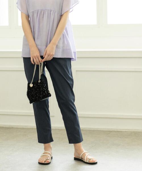 OPAQUE.CLIP(オペークドットクリップ)の「《S-LLサイズ》ハイストレッチスティックパンツ【洗濯機洗い可/接触冷感】(その他パンツ・レディース・ネイビー/ブラック/ブラウン系/ライトベージュ・36/38/40/42)」の21枚目の写真