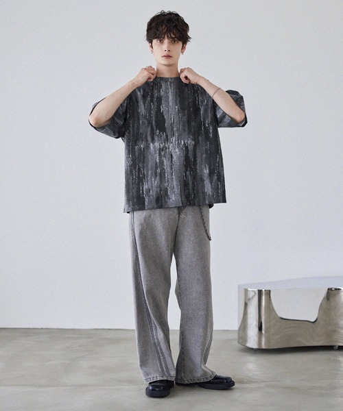 アメリ　グラデーション　Ｔシャツ セール】ビンテージ加工グラフィックTシャツ グラデーション/総