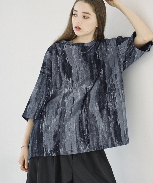 ASTRONOMY(アストロノミー)の「ビンテージ加工グラフィックTシャツ グラデーション/総柄(Tシャツ/カットソー・メンズ・ブラック系2/ホワイト系2/ブラック/ホワイト・S/M/L/XL)」の19枚目の写真