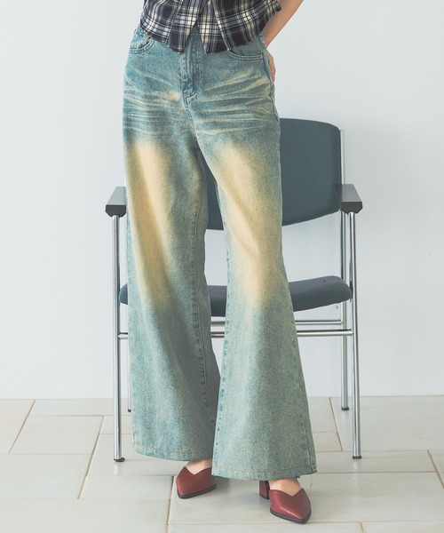 3.3 Field Trip （3.3フィールドトリップ）の「3.3 Field Trip／ビンテージライクデニム（デニムパンツ・レディース・ライトブルー/ブルー・SMALL/MEDIUM）」の2枚目の写真