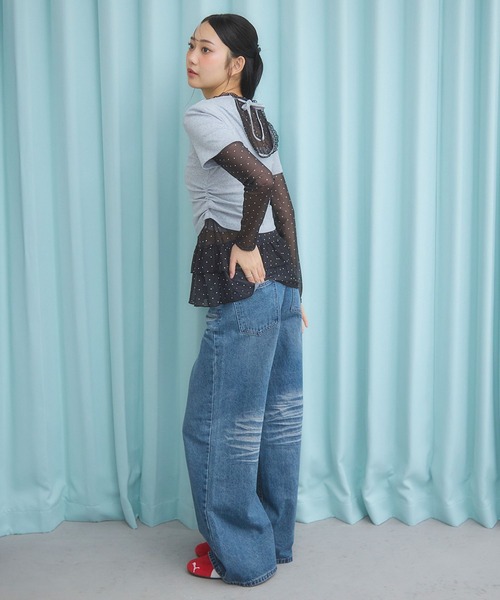 3.3 Field Trip （3.3フィールドトリップ）の「3.3 Field Trip／ビンテージライクデニム（デニムパンツ・レディース・ライトブルー/ブルー・SMALL/MEDIUM）」の10枚目の写真