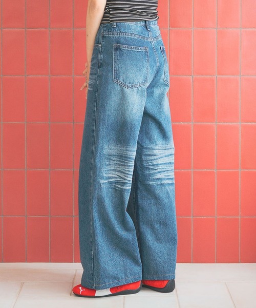 3.3 Field Trip （3.3フィールドトリップ）の「3.3 Field Trip／ビンテージライクデニム（デニムパンツ・レディース・ライトブルー/ブルー・SMALL/MEDIUM）」の3枚目の写真