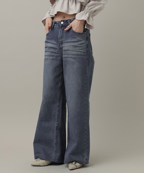 3.3 Field Trip （3.3フィールドトリップ）の「3.3 Field Trip／ビンテージライクデニム（デニムパンツ・レディース・ライトブルー/ブルー・SMALL/MEDIUM）」の6枚目の写真