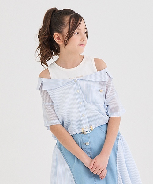 ケイトスペード新品新作タグ付きガールズ ボウタイブラウス140 ガールズ ボウタイブラウス（シャツ・ブラウス） | kate spade