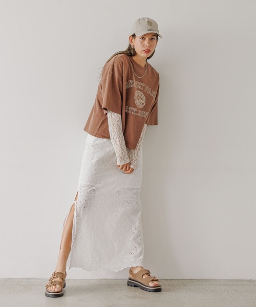 BAYFLOW（ベイフロー）の「[レイヤード可]2WAYレーススカート（スカート・レディース・ホワイト/ブラック・FREE）」の22枚目の写真