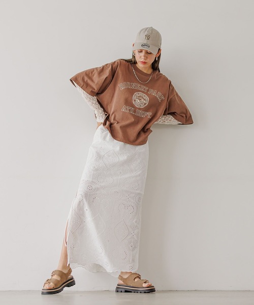 BAYFLOW（ベイフロー）の「[レイヤード可]2WAYレーススカート（スカート・レディース・ホワイト/ブラック・FREE）」の21枚目の写真